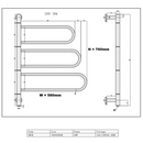Reina Orne Electric Designer Heated Towel Rail - 750mm x 550mm - Polished Stainless Steel