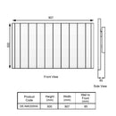 Reina Nika Horizontal Electric Designer Radiator - 500mm x 907mm - White