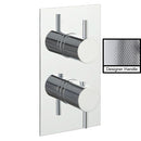 JTP Florence 2 Outlet Thermostatic Concealed Shower Valve and Designer Handle - Chrome
