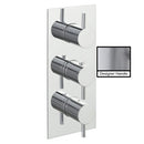 JTP Florence 3 Outlet 3 Handle Thermostatic Concealed Shower Valve and Designer Handle - Chrome