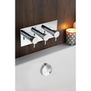 JTP Florence 3 Outlet 3 Handle Horizontal Thermostatic Concealed Shower Valve and Designer Handle - Chrome