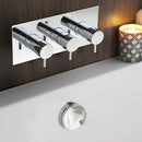 JTP Florence 2 Outlet 3 Handle Horizontal Thermostatic Concealed Shower Valve and Designer Handle - Chrome