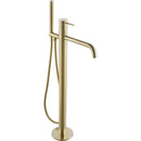 JTP Vos Floor Standing Bath Shower Mixer Tap with Kit and Designer Handle - Brushed Brass DH23534BBR