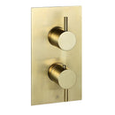 JTP Vos 1 Outlet Thermostatic Concealed Shower Valve with Designer Handle - Brushed Brass DH23651ABBR