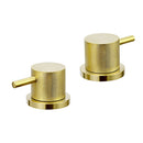 JTP Vos Deck Mounted Panel Valves Pair with Designer Handle - Brushed Brass DH23809BBR