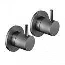 JTP Vos Wall Mounted Side Valves Pair with Designer Handle - Brushed Black DH27089BBL