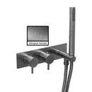 JTP Vos 2 Outlets Thermostatic Shower Valve with Attached Handset and Designer Handle - Brushed Black DH275868BBL