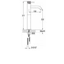 JTP Vos Single Lever Tall Basin Mixer Tap with Designer Handle - Brushed Black DH27009ABBL