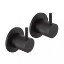 JTP Vos Wall Mounted Side Valves Pair with Designer Handle - Matt Black DH28089MB
