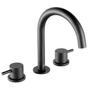 JTP Vos 3 Hole Deck Mounted Basin Mixer Tap with Designer Handle - Matt Black DH28193MB