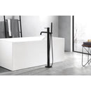 JTP Vos Floor Standing Bath Shower Mixer Tap with Kit and Designer Handle - Brushed Black DH27534BBL