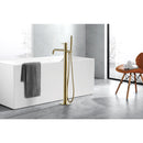 JTP Vos Floor Standing Bath Shower Mixer Tap with Kit and Designer Handle - Brushed Black DH27534BBL