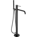 JTP Vos Floor Standing Bath Shower Mixer Tap with Kit and Designer Handle - Matt Black DH28534MB