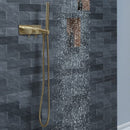JTP Vos 2 Outlets Thermostatic Shower Valve with Attached Handset and Designer Handle - Brushed Black DH275868BBL