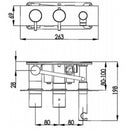 JTP Vos 2 Outlets Thermostatic Shower Valve with Attached Handset and Designer Handle - Brushed Black DH275868BBL