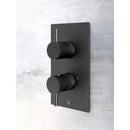 JTP Vos 2 Outlet Thermostatic Concealed Shower Valve with Designer Handle - Brushed Black DH27671ABBL
