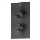 JTP Vos 2 Outlet Thermostatic Concealed Shower Valve with Designer Handle - Matt Black DH28671AMB