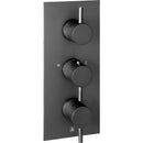 JTP Vos 3 Outlet 3 Handle Thermostatic Concealed Shower Valve with Designer Handle - Matt Black DH28691AMB