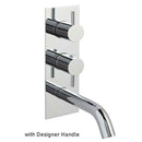 JTP Florence 2 Outlet Thermostatic Concealed Shower Valve with Spout and Designer Handle - Chrome