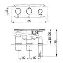 JTP Florence 1 Outlet Thermostatic Concealed Shower Valve with Designer Handset - Chrome