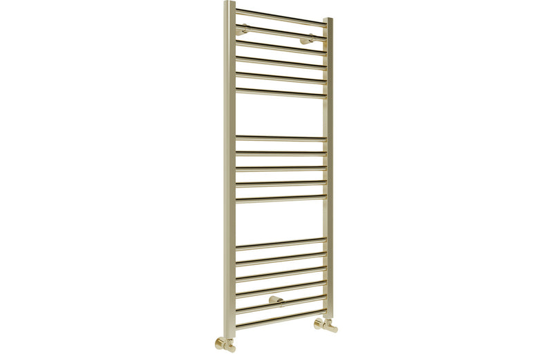 Essential Silea Straight Towel Warmer Brushed Brass