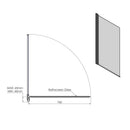 Roman Embrace Standard Pivot Bath Screen - 1500mm x 820mm - 6mm Glass - Matt Black