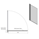 Roman Embrace Standard Pivot Bath Screen - 1500mm x 820mm - 6mm Glass - Polished Chrome
