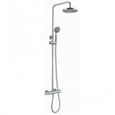 JTP Cool Touch 2 Outlets Round Thermostatic Bar Mixer Shower with adjustable riser and shower kit - Chrome