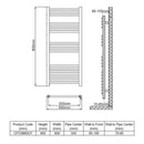 Reina Capo Flat Electric Towel Rail - 800mm x 600mm - Chrome