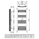 Reina Capo Curved Electric Towel Rail - 1000mm x 500mm - Chrome