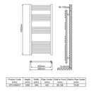 Reina Capo Flat Electric Towel Rail - 1000mm x 500mm - Chrome