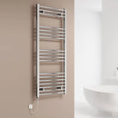 Reina Capo Flat Electric Towel Rail - 1200mm x 400mm - Chrome