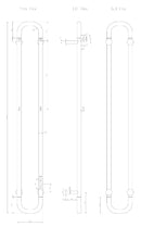 Reina Pelmo Electric Designer Heated Towel Rail - 1500x200mm - Polished Stainless Steel EPLOC