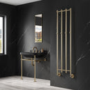 Reina Solara Electric Designer Heated Towel Rail - 1500mm x 400mm - Brushed Brass