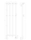 Reina Solara Electric Designer Heated Towel Rail - 1500x400mm - Brushed Brass ESLRB