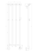 Reina Solara Electric Designer Heated Towel Rail - 1500mm x 400mm - Brushed Brass
