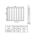 Reina Serre Electric Designer Radiator - 580x640mm - Anthracite ESRR064A