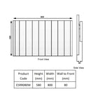 Reina Serre Electric Designer Radiator - 580mm x 800mm - Anthracite