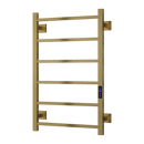 Reina Velino Electric Designer Towel Rail - 800mm x 500mm - Brushed Brass