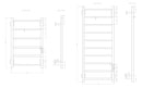 Reina Velino Electric Designer Towel Rail - 800x500mm - Matt Black EVLN080K