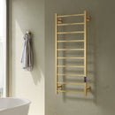 Reina Velino Electric Designer Towel Rail - 1200mm x 500mm - Brushed Brass