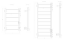 Reina Velino Electric Designer Towel Rail - 1200mm x 500mm - Polished Stainless Steel