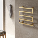 Reina Vispa Electric Designer Towel Rail - 510mm x 500mm - Brushed Brass