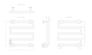 Reina Vispa Electric Designer Towel Rail - 510mm x 500mm - Polished Stainless Steel