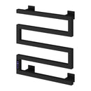 Reina Vispa Electric Designer Towel Rail - 510x500mm - Matt Black EVSPK