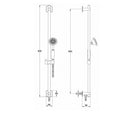 JTP Grosvenor Shower Slider Rail Kit with Single Function Handset - Chrome