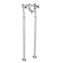 JTP Grosvenor Black Crosshead Freestanding Bath Filler Tap - Chrome