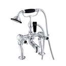 JTP Grosvenor Crosshead Deck Mounted Bath Shower Mixer Tap with Kit - Matt Black