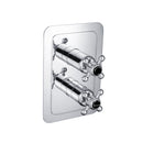 JTP Grosvenor Black 1 Outlet Crosshead Thermostatic Concealed Shower Valve - Chrome