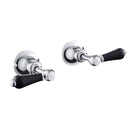 JTP Grosvenor Black Lever Wall Valves Pair - Chrome